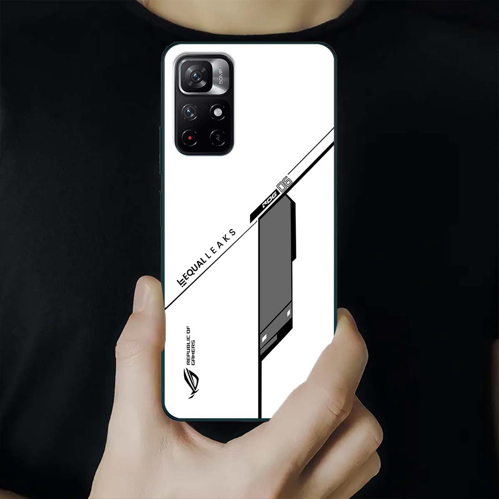 Ốp lưng điện thoại Xiaomi Redmi Note 11, Note 11S - Republic of Gamers, chất liệu kính cường lực