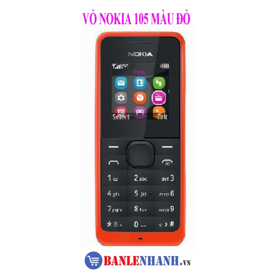 VỎ NOKIA 105 2015 MÀU ĐỎ