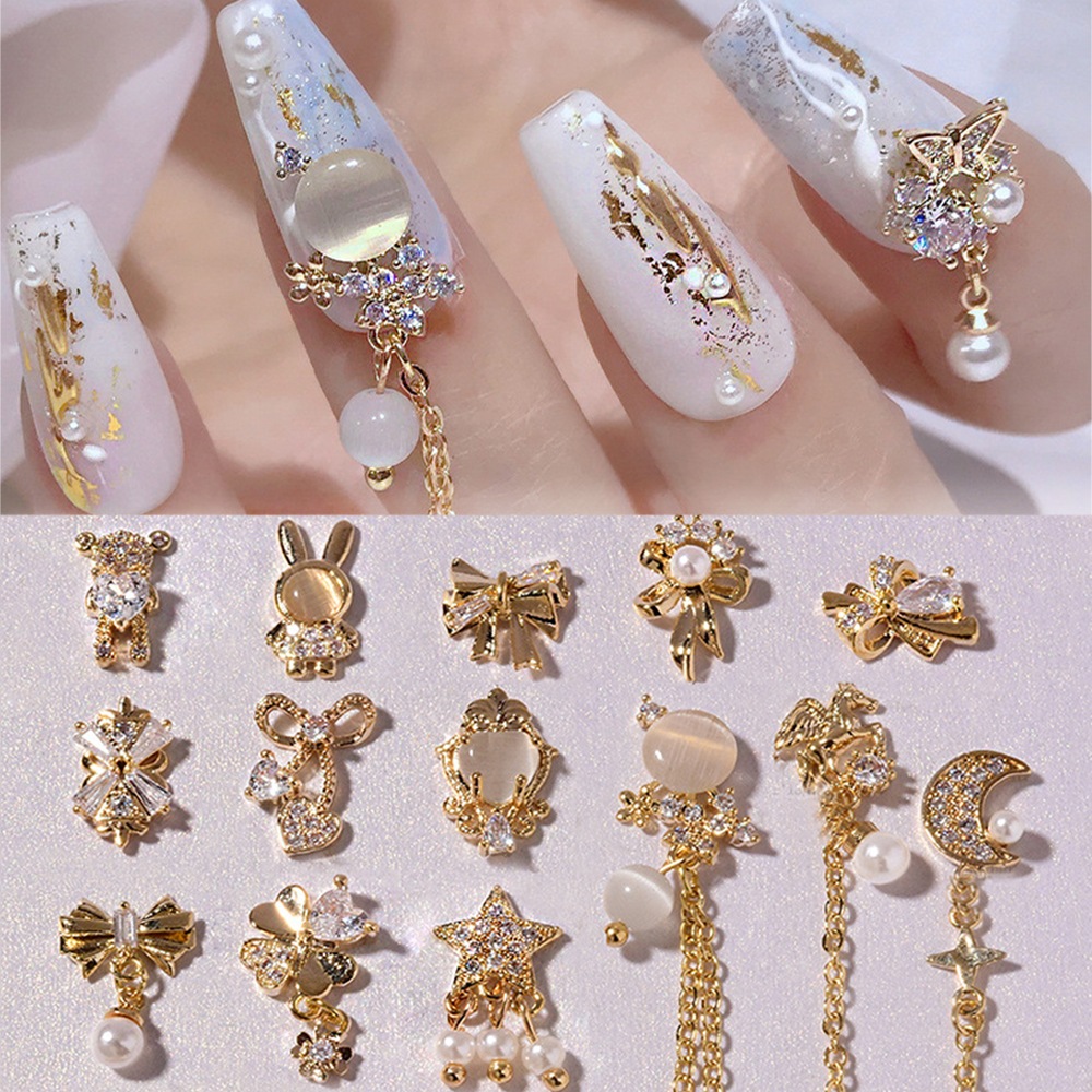 [Hàng mới về] Phụ kiện đá 3D trang trí móng tay nghệ thuật sang trọng