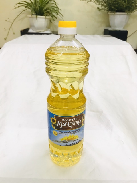 1Lit - Dầu hướng dương Nga - đủ giấy tờ công bố - Dầu hương dương nguyên chất 100%