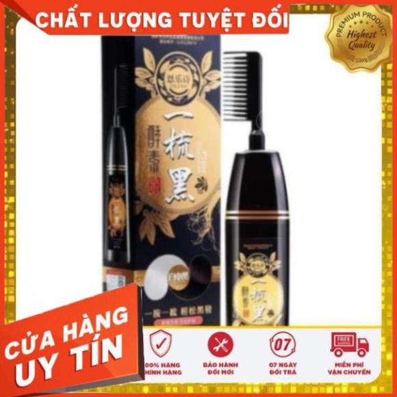 LƯỢC NHỘM ĐEN TÓC THÔNG MINH - -Lượt CHẢI Nhuộm Tóc Đen - DẦU GỘI NHUỘM TÓC BẠC 200ml