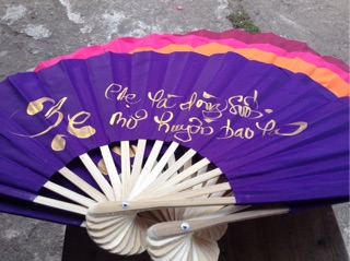 10 Quạt vải thư pháp