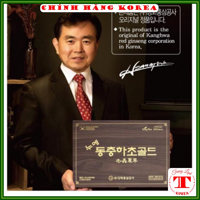 Nước đông trùng hạ thảo hàn quốc hộp gỗ đen 60 gói - Tăng đề kháng, sức khỏe, phòng ung thư - tranglinh