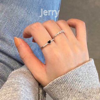 Set 2 nhẫn nữ basic tối giản mạ bạc Jerry Accesories N10
