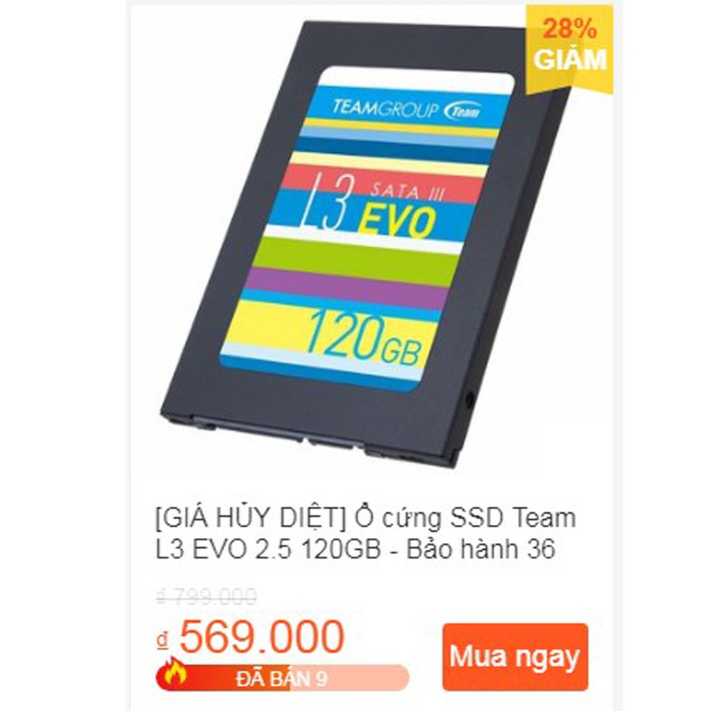 [Mã ELCLMAY giảm 7% đơn 500K] SSD Team L3 EVO 2.5bảo hành 36 T 1 đổi 1kèm cady bay | BigBuy360 - bigbuy360.vn