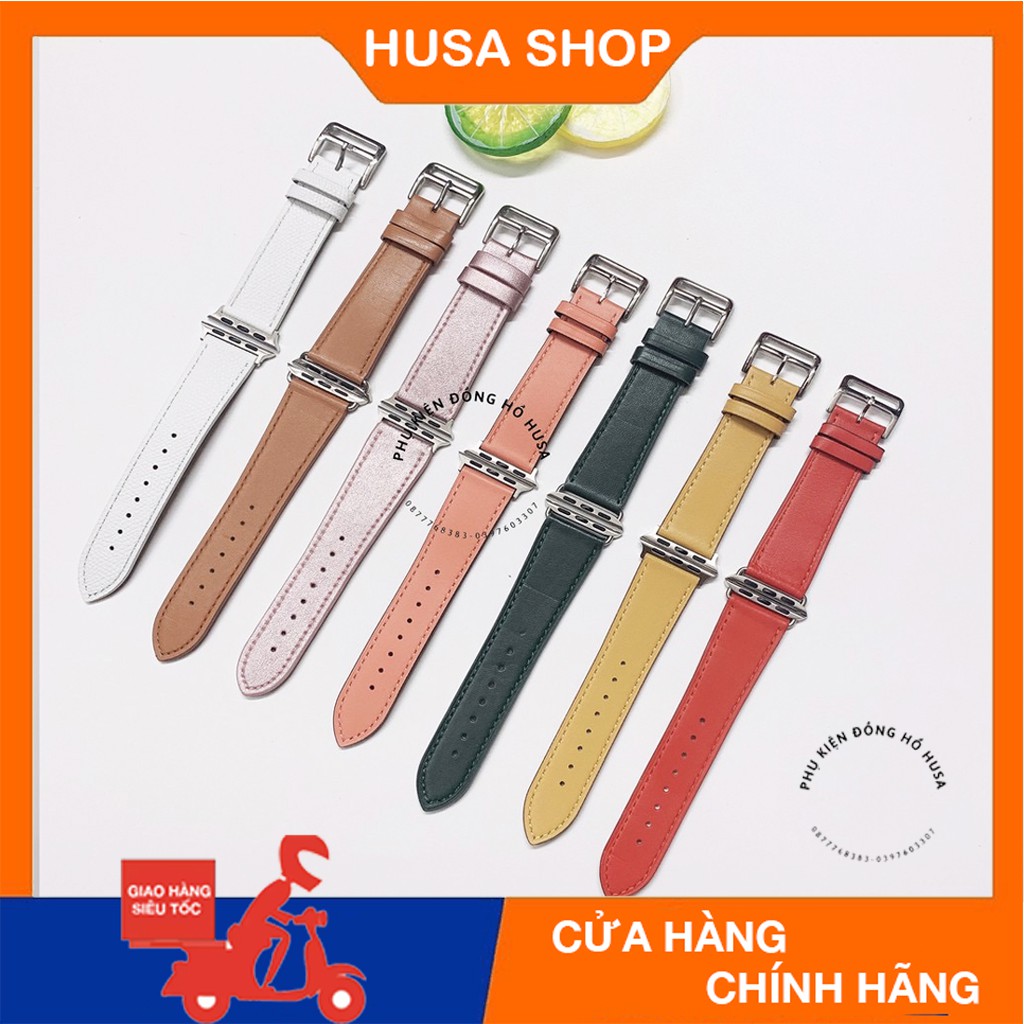 Dây da cài khuy cho apple watch,T500,HW12,HW22,W26,W46,U78Plus