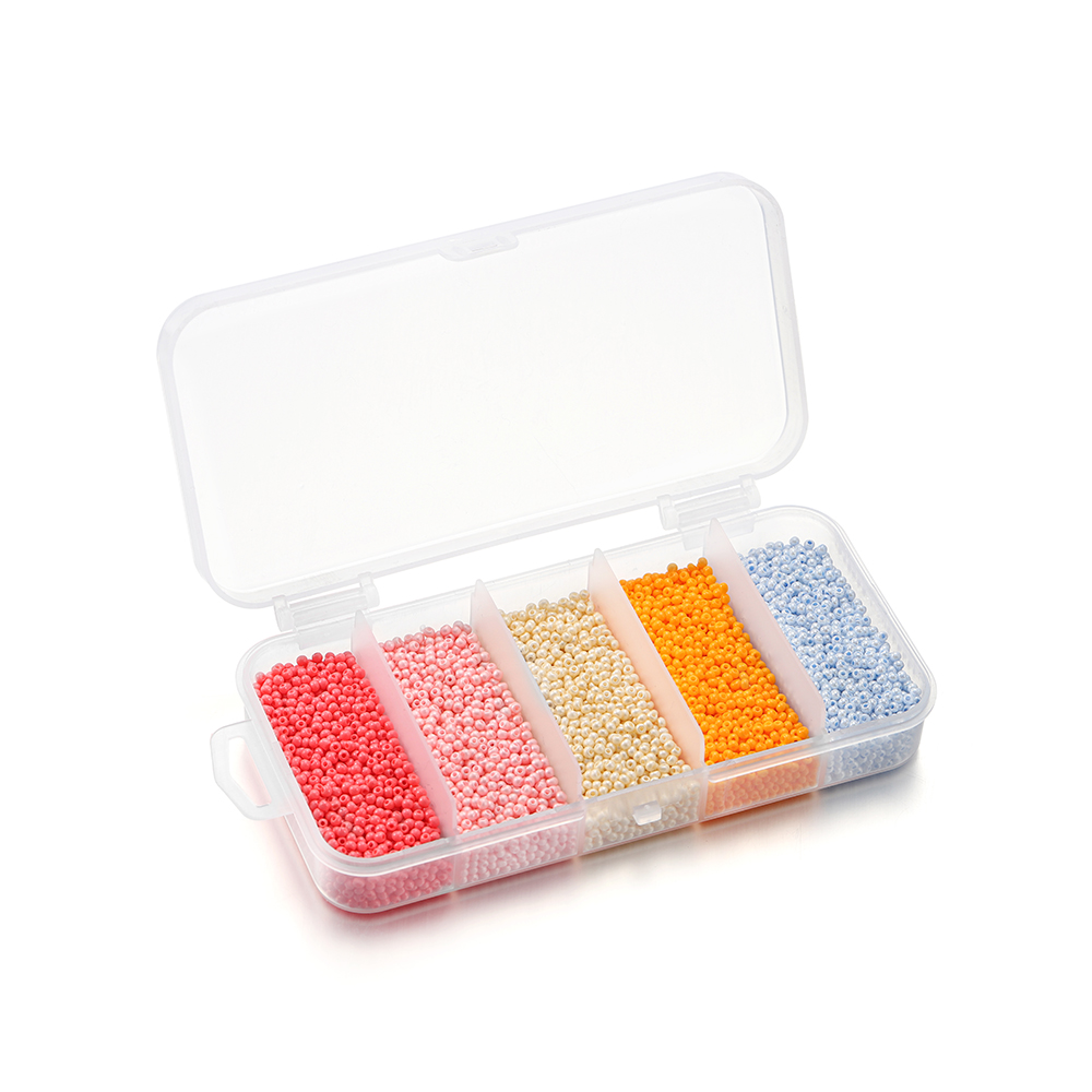 Hộp 9000 hạt cườm 2mm dùng để làm trang sức nhiều màu sắc xinh xắn tiện lợi