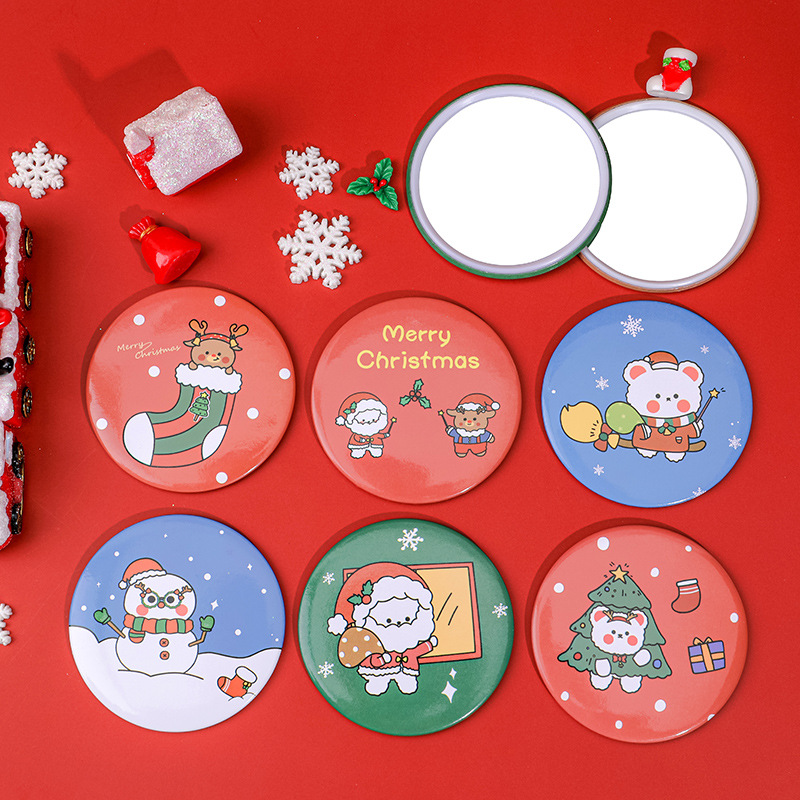 Gương Trang Điểm Mini Hình Ông Già Noel Hoạt Hình Kiểu Hàn Quốc