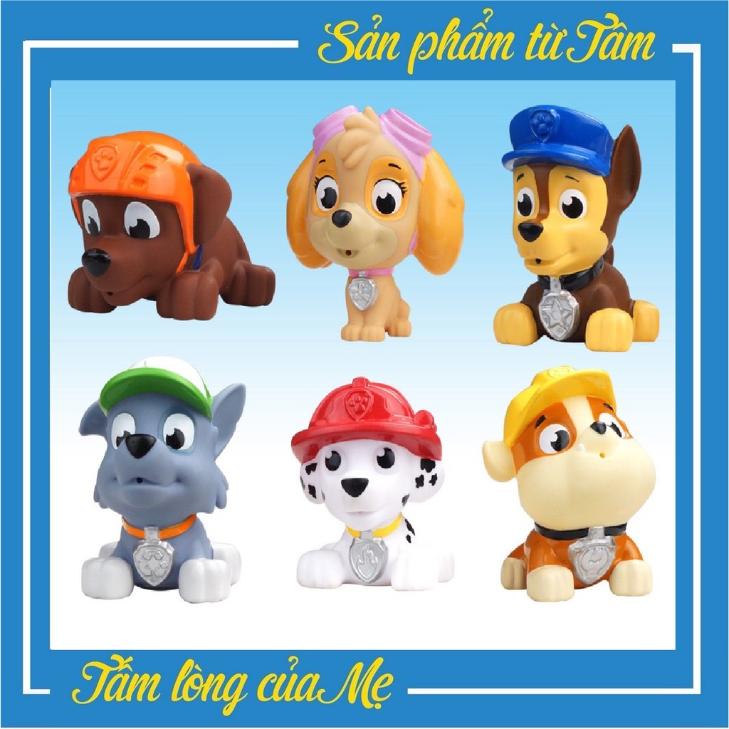 Bộ Paw Patrol Những Chú Chó Cứu Hộ Bằng Cao Su Phun Nước - Đồ Chơi Nhà Tắm