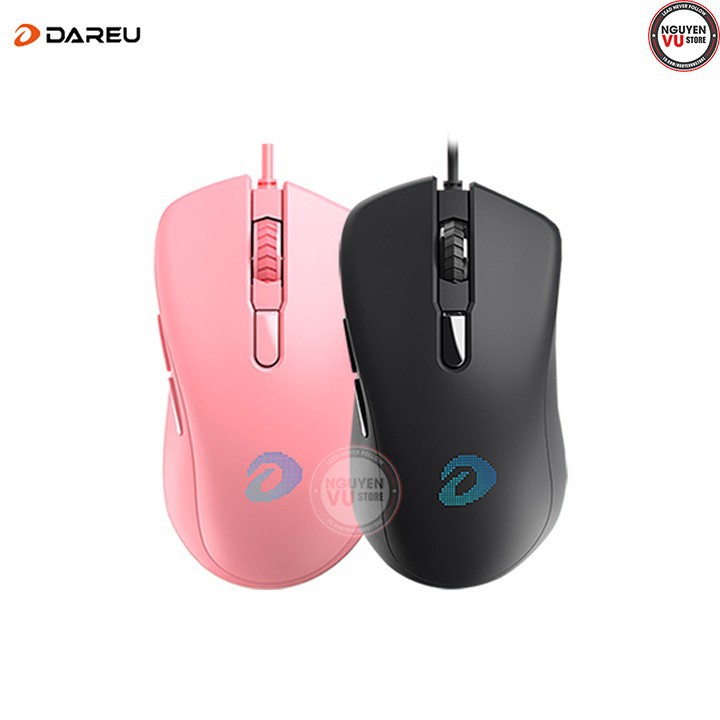 Chuột chơi game Dareu EM908 (Black/Pink) - Hàng Chính Hãng