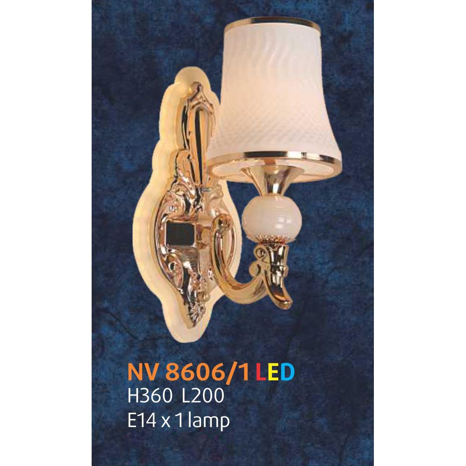Đèn treo tường - vách tường trang trí kiểu cổ điển -VKT-NV-8606/1 (Tặng kèm bóng đèn chuyên dụng )