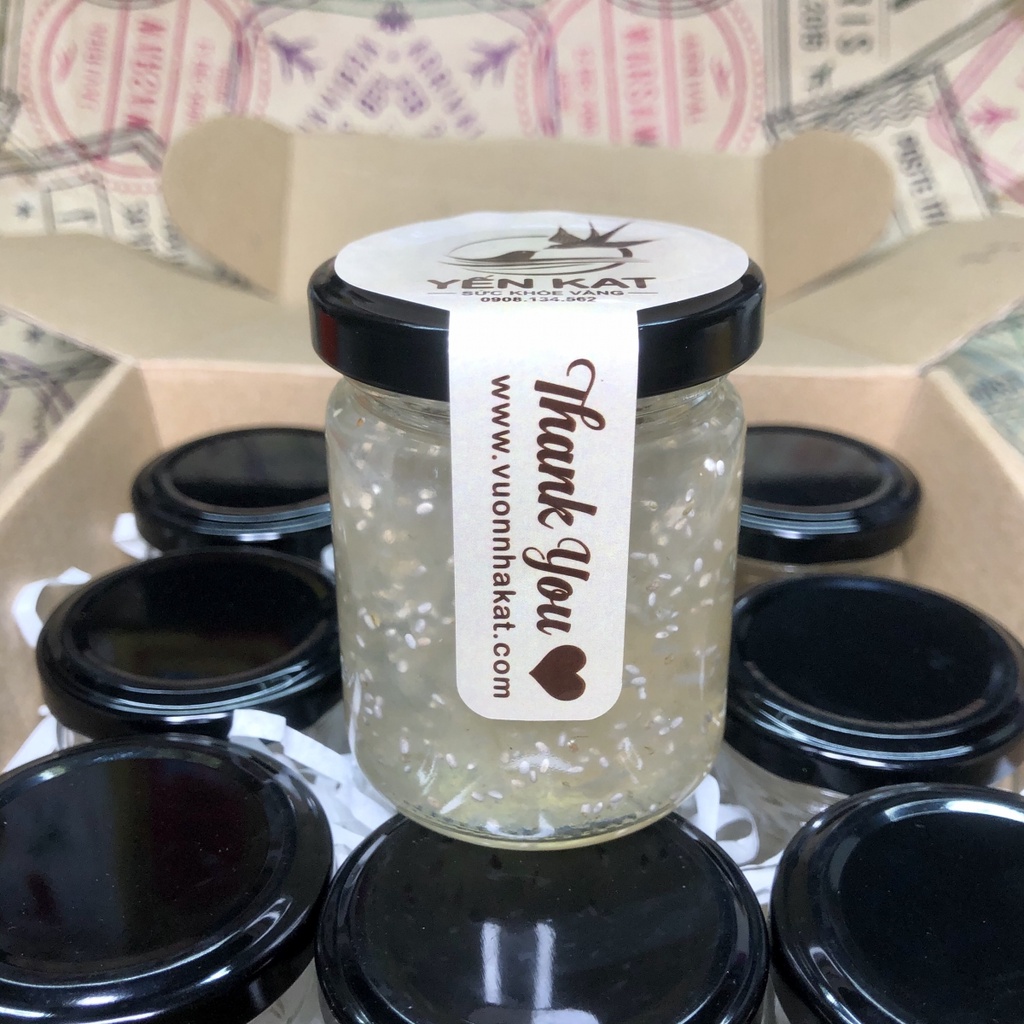 Hũ thuỷ tinh nắp thiếc 100ml làm sữa chua, bánh flan, chưng yến, đựng bột, mứt (màu nắp ngẫu nhiên)