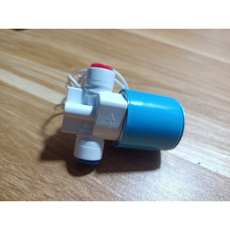Van điện từ 24V máy lọc nước 2đầu phi6 in chữ dập chìm thân