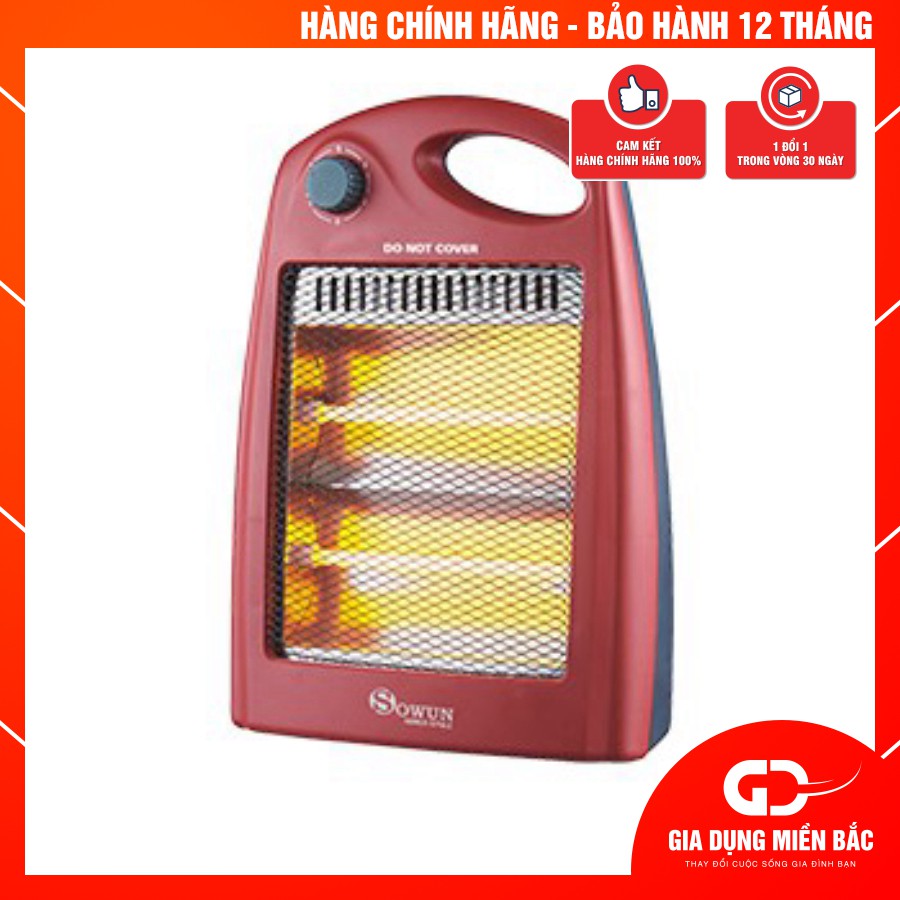 [HÀNG CHÍNH HÃNG - BẢO HÀNH 12 THÁNG] Máy Sưởi Thạch Anh Sowun SW 835 (2 Bóng Dài - 800W)