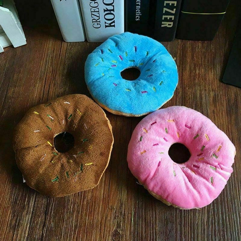 Mềm Bánh Donut Nhồi Bông Phát Ra Tiếng Kêu Cho Thú Cưng