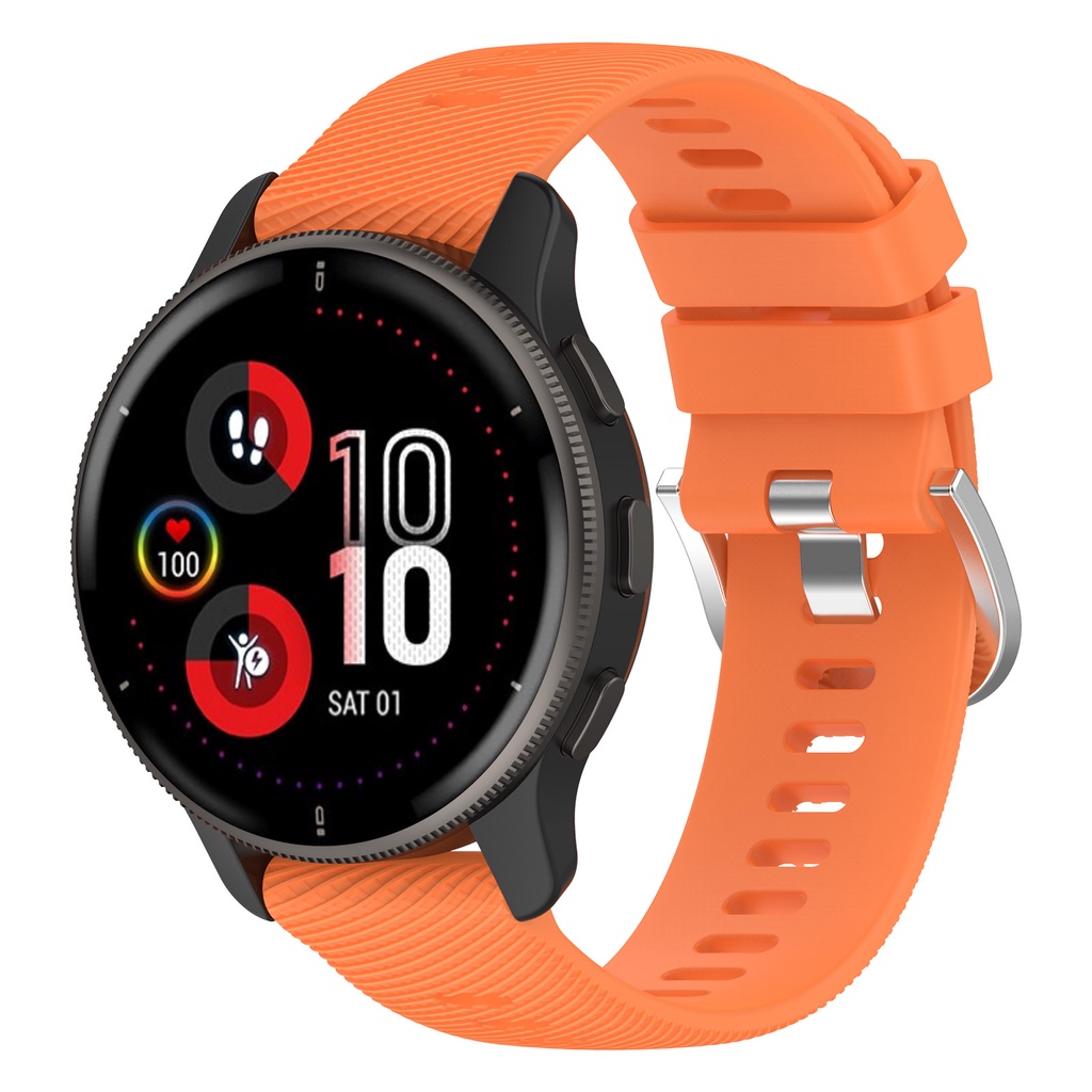Dây Đeo Silicone 20mm Cho Garmin Venu 2 Plus / Venu SQ / Forerunner 55 245 645 / Vivoactive 3