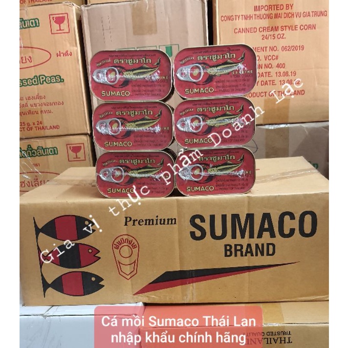 Cá Mòi Sốt Cà Chua đóng hộp Sumaco sardines 125gr💥phiên bản Giàu CANXI bổ dưỡng, thơm ngon đậm đà