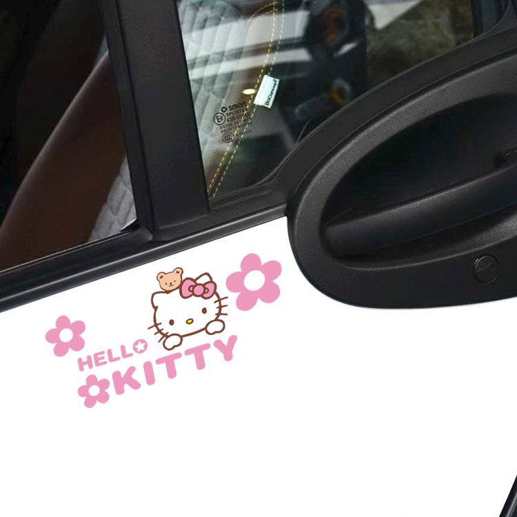 Decal DáN Trang Trí HìNh Hello Kitty Cho Xe Hơi