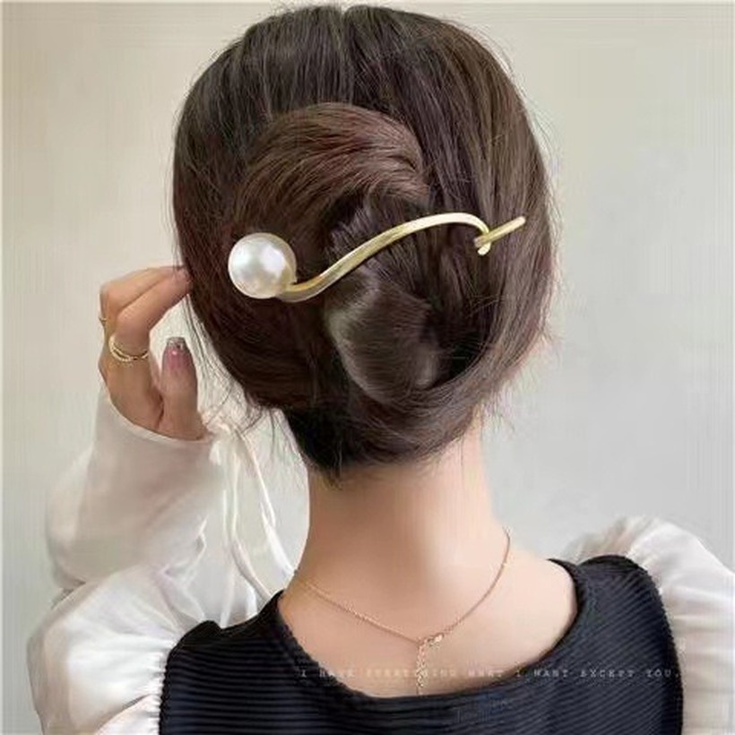 Kẹp Tóc Đính Ngọc Trai Nhân Tạo Thời Trang Hàn Quốc