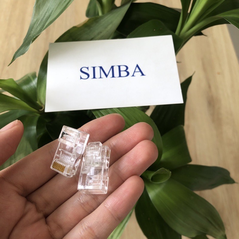 Combo 10 Hạt Mạng RJ45 - Đầu Bấm dây mạng Cat5E- Cat6E -Cat5- Cat6 nhựa chuyên dụng