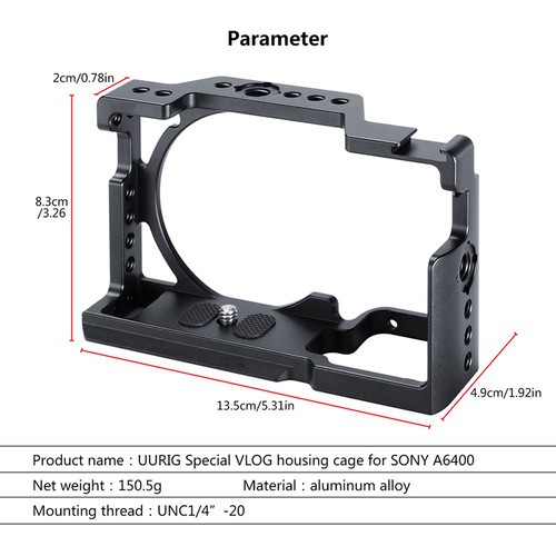 Khung gắn máy ảnh Ulanzi uurig c-a6400 vlog cho Sony