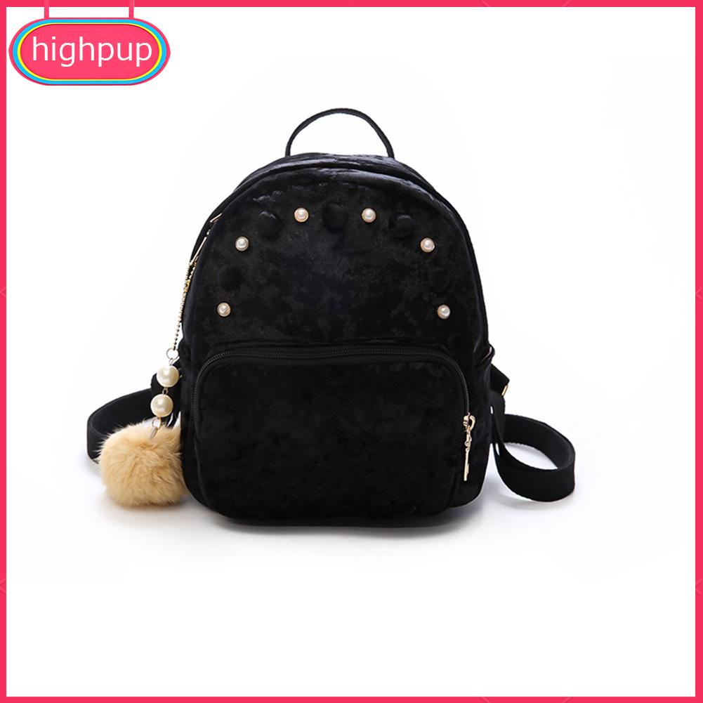 Ba Lô Mini Vải Nhung Thời Trang Cho Nữ Tuổi Teen