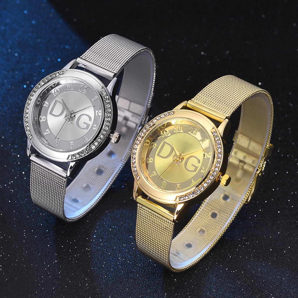 Women Luxury Rhinestone Stainless Steel Wristwatch Ladies Quartz Watch For Ladies Clock Gift