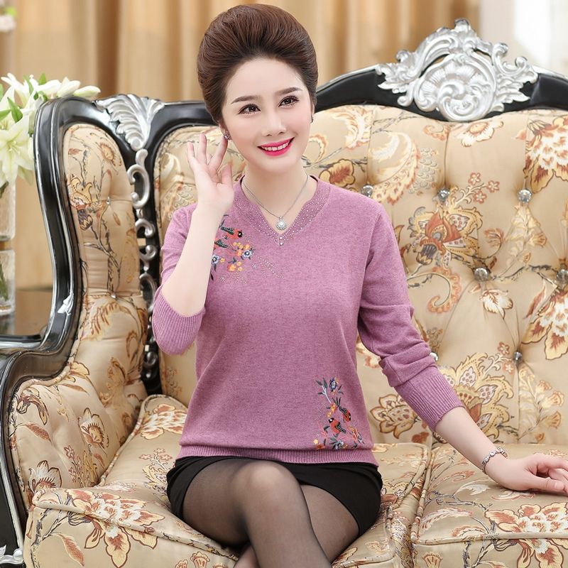 Áo len trung niên nữ cho bà cho mẹ- áo khoác len trung niên