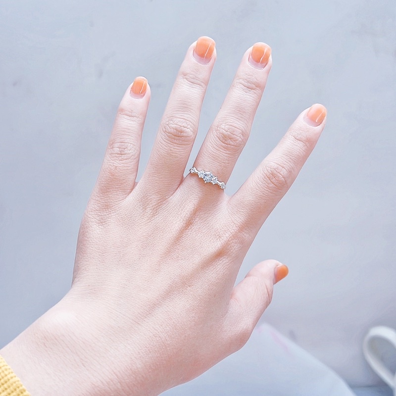 Nhẫn bạc nữ đính đá ánh nắng mặt trời DaLiA Jewelry nhẫn bạc 925 thật