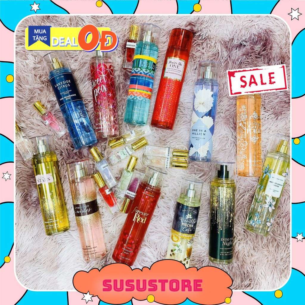 (Susustore)   BILL MỸ ] (10ML)XỊT THƠM BATH & BODY WORKS NHIỀU MÙI