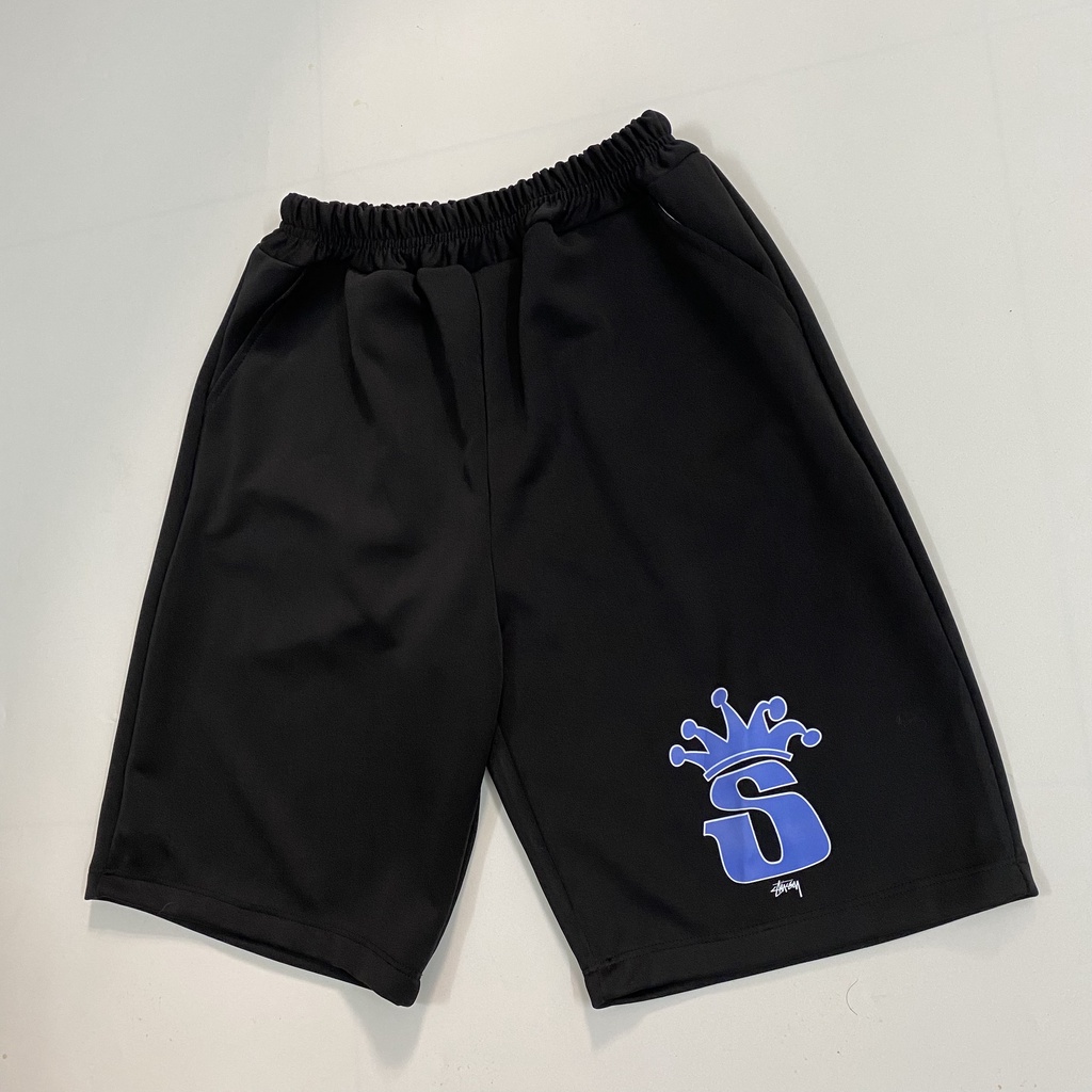 QUẦN Short STUSSY Nam Nữ Unisex , Quần đùi thun đen, lửng cộc ngắn form rộng chất vải Poly 2 DA. KKIM SHOP