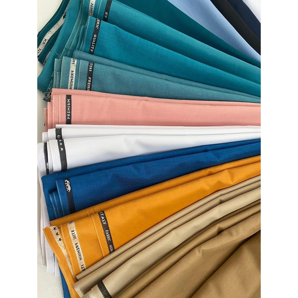 Vải quần tây co giãn 30 màu Kim Vũ phù hợp may vest, váy, đầm, tone màu tôn da