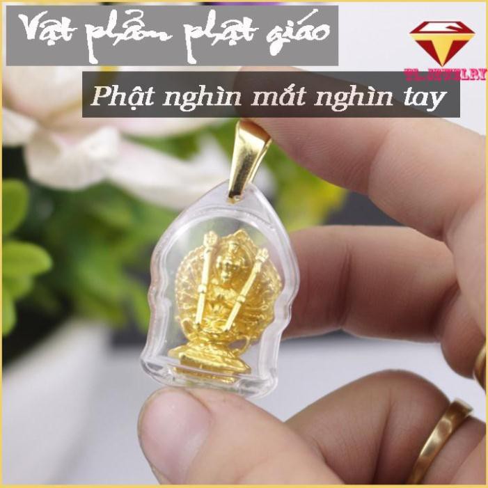 Mặt dây Phật Dát Vàng - Thỉnh Chùa Thái Lan mang lại Bình an May mắn Phong thủy ( titanium ,  inox cao cấp )