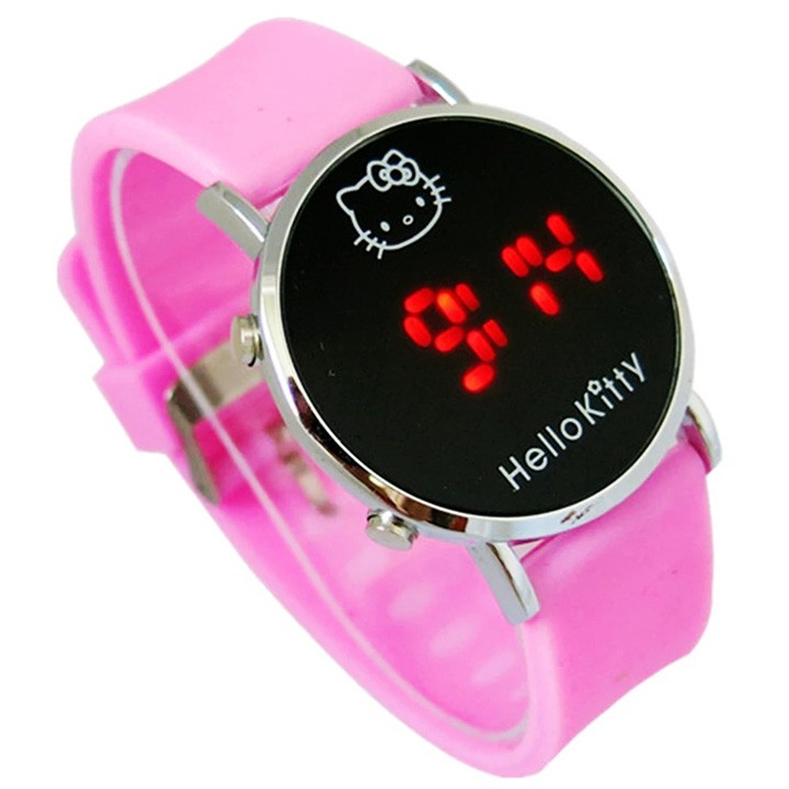 Đồng hồ đeo tay đèn led cho bé gái hình Mèo năng động BBShine – DH009