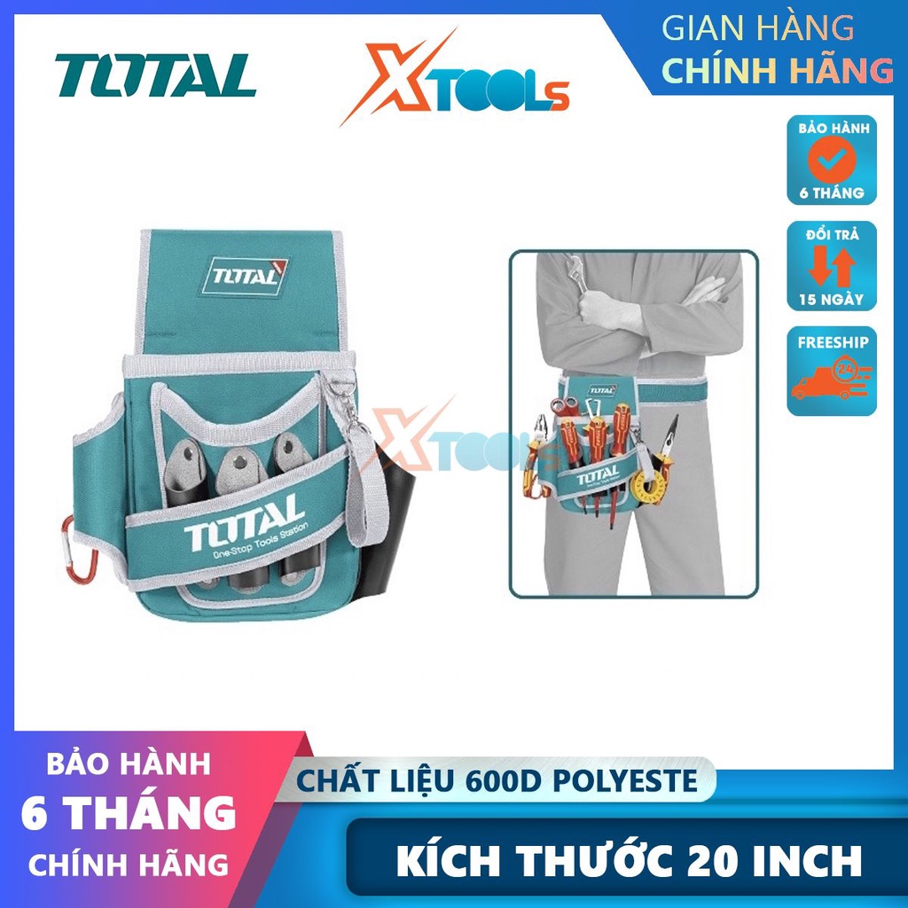 Túi đựng dụng cụ TOTAL THT16P5021, giỏ đựng dụng cụ kích thước 20inch(24x13cm) chất liệu polyeste 600D-CHÍNH HÃNG-XTOOLS