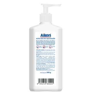 Nước Rửa Tay Sạch Khuẩn Aiken 500ml