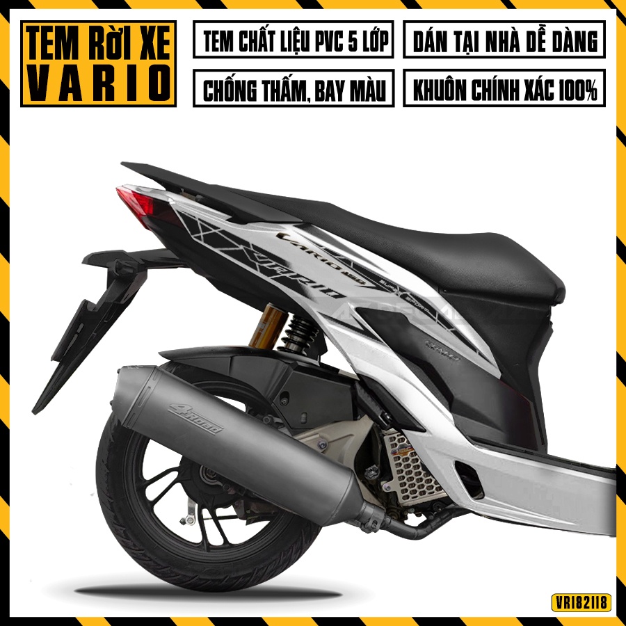 Decal Vario/Click 2018-2021 Hoạ Tiết 3D Bắt Mắt | VR182118VR | Tem Rời PVC Chống Nước, Dễ Dán Tại Nhà