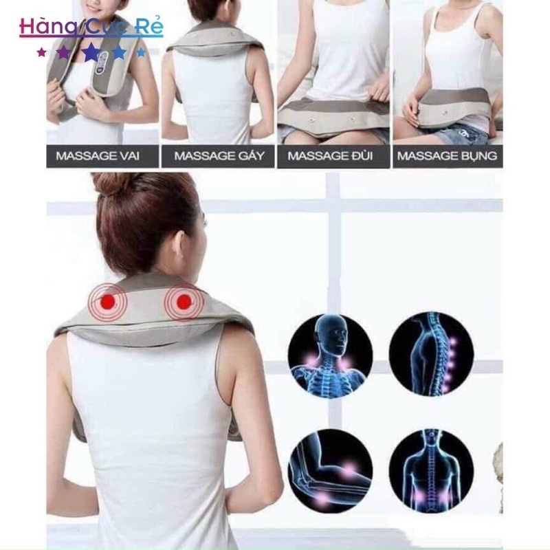 Đai massage cổ vai gáy, đấm lưng Cervical massage shawls