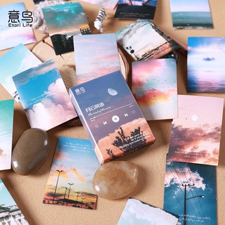 Set 30 sticker hình bầu trời đẹp