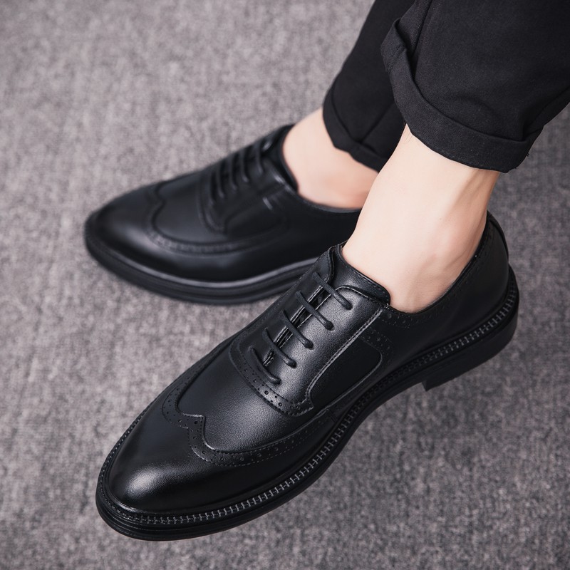 Men's leather shoes, luxurious and trendy style