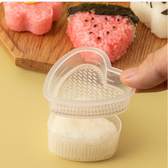 Khuôn Làm Cơm Cho Bé Ăn Dặm, Khuôn Cơm Nắm Bento Tạo Hình cơm bánh xinh xắn, an toàn, tiện dụng