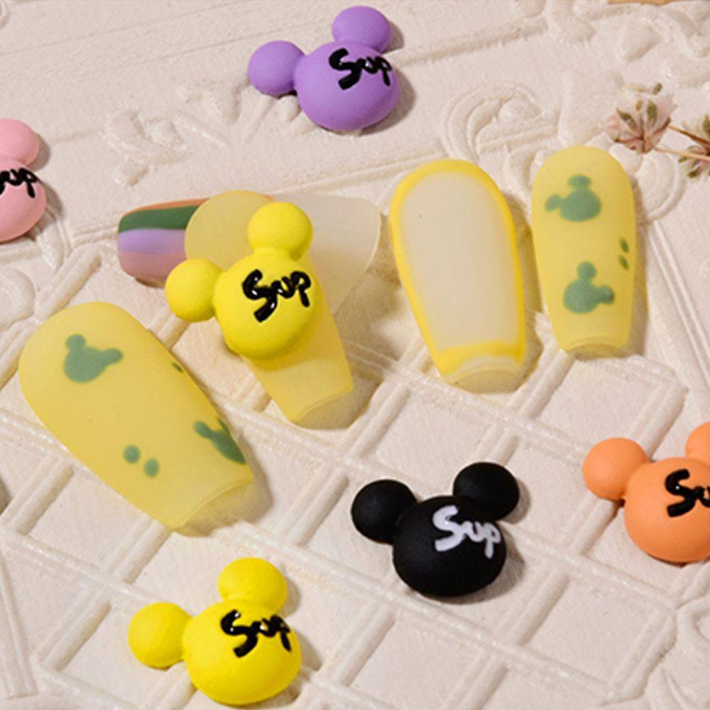 Phụ Kiện Trang Trí Móng Tay Hình Chuột Mickey Xinh Xắn|Phụ Kiện Trang Sức Làm Móng Nghệ Thuật Hình Hoạt Hình Dễ Thương