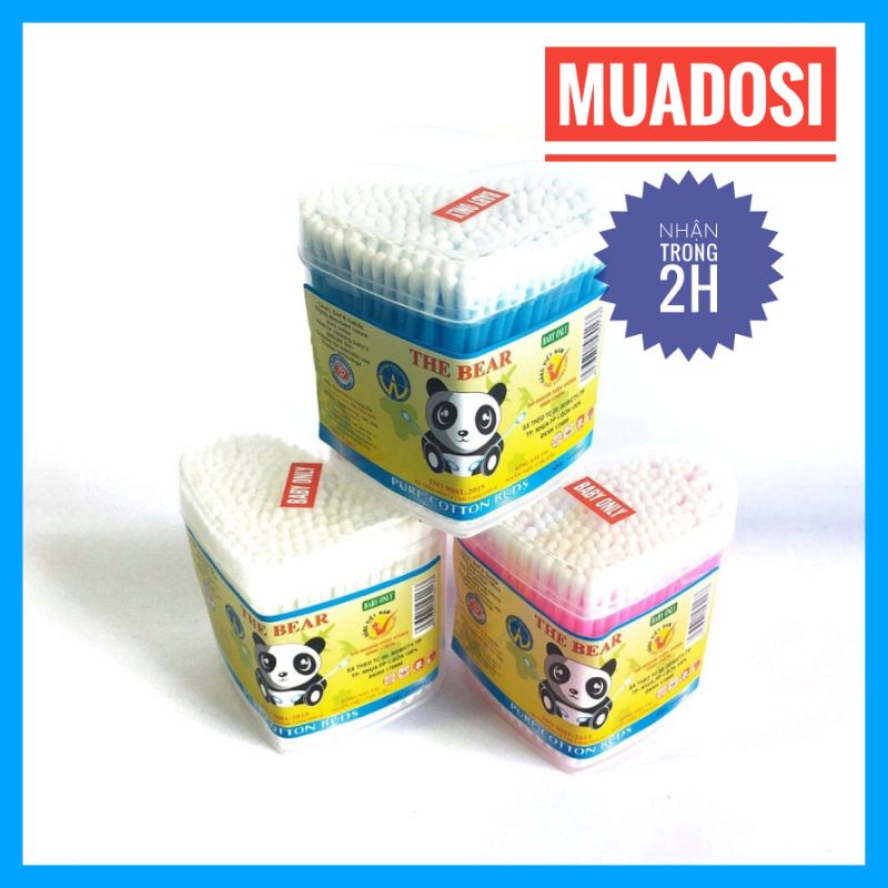 Hộp 240 Bông Tăm Trẻ Em Trẻ Sơ Sinh The Bear