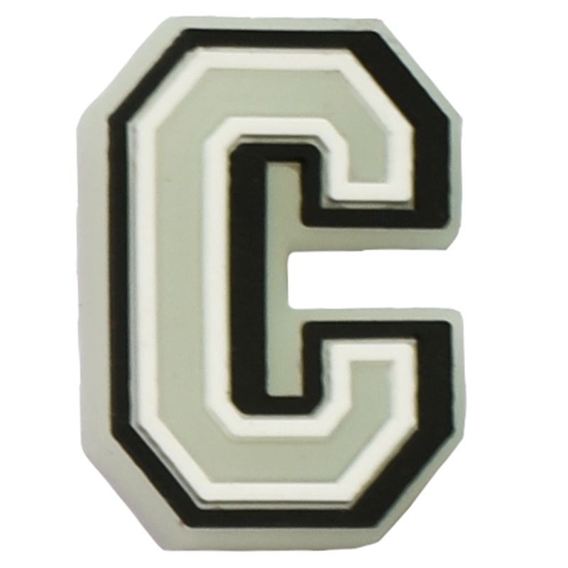 Phụ Kiện Khóa Gắn Đế Giày Hình Chữ Cái A-Z Phát Sáng Trong Bóng Tối Cho Nữ