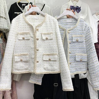 Áo khoác dạ áo dạ tweed sang chảnh A404 có video ảnh thật