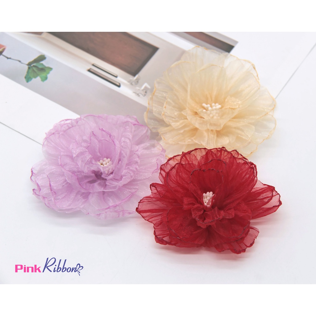 Hoa voan nhăn 9cm - Phụ kiện thời trang, may mặc