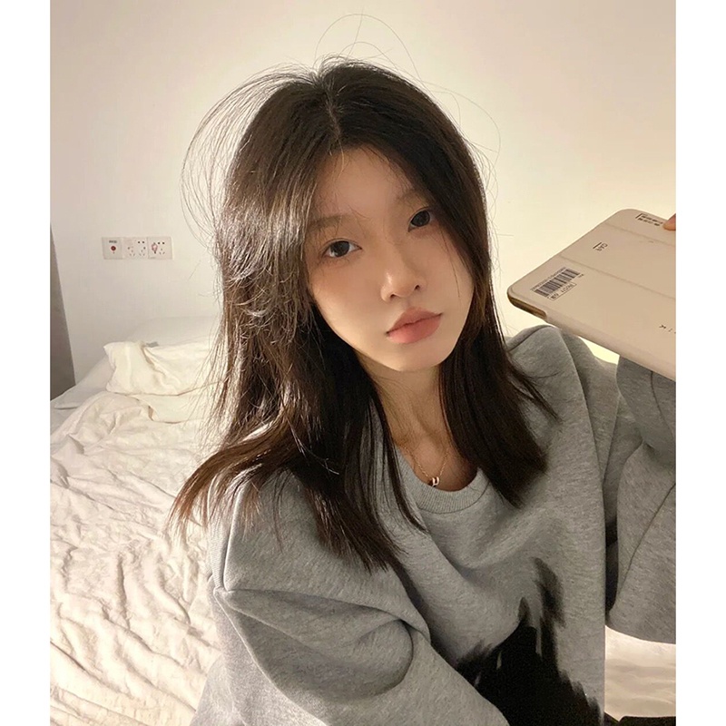 NRVP Áo Thun Nữ Dài Tay Dáng Rộng In Hình Phong Cách Hàn Quốc Mới