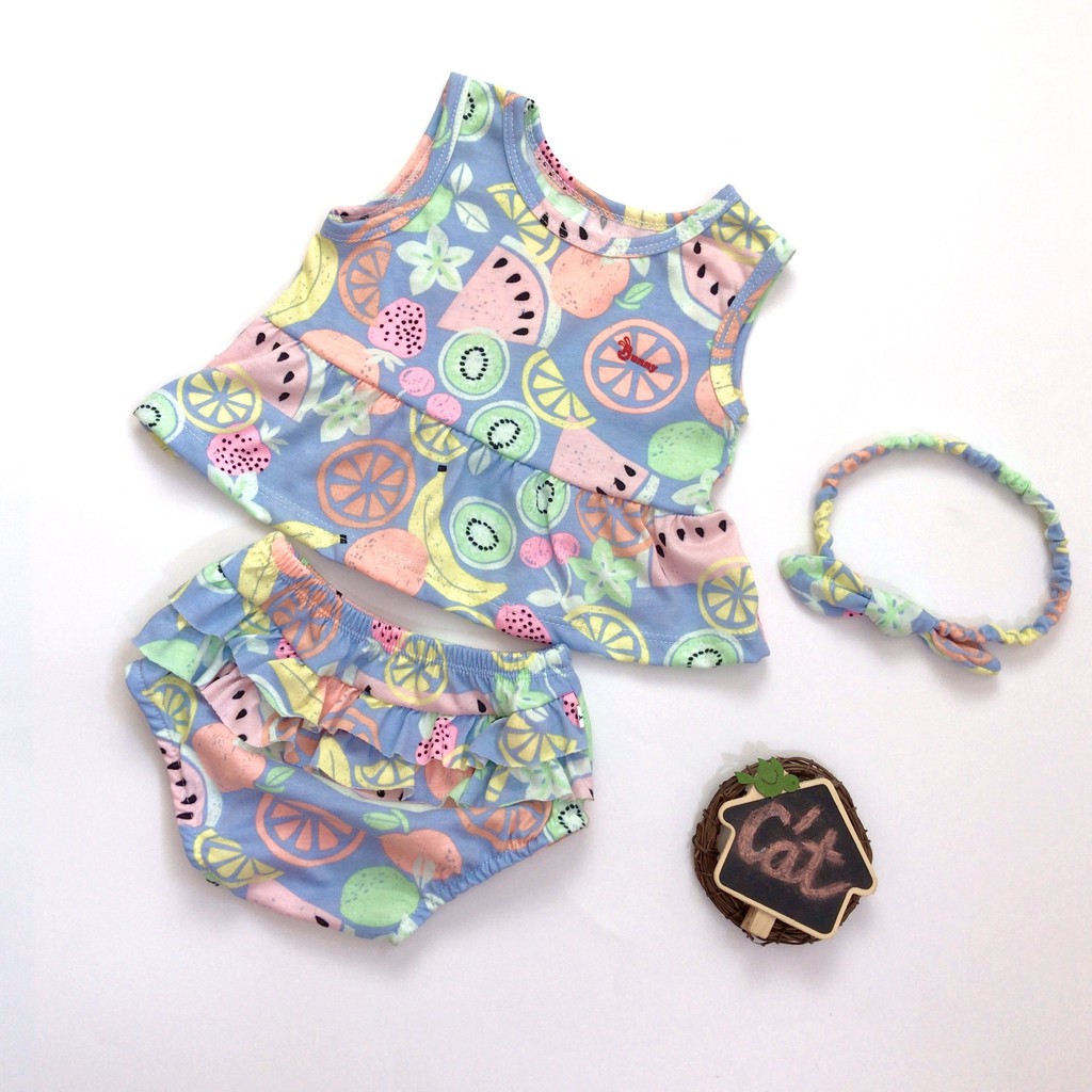 Combo 5 bộ babydoll bé gái 3-11kg