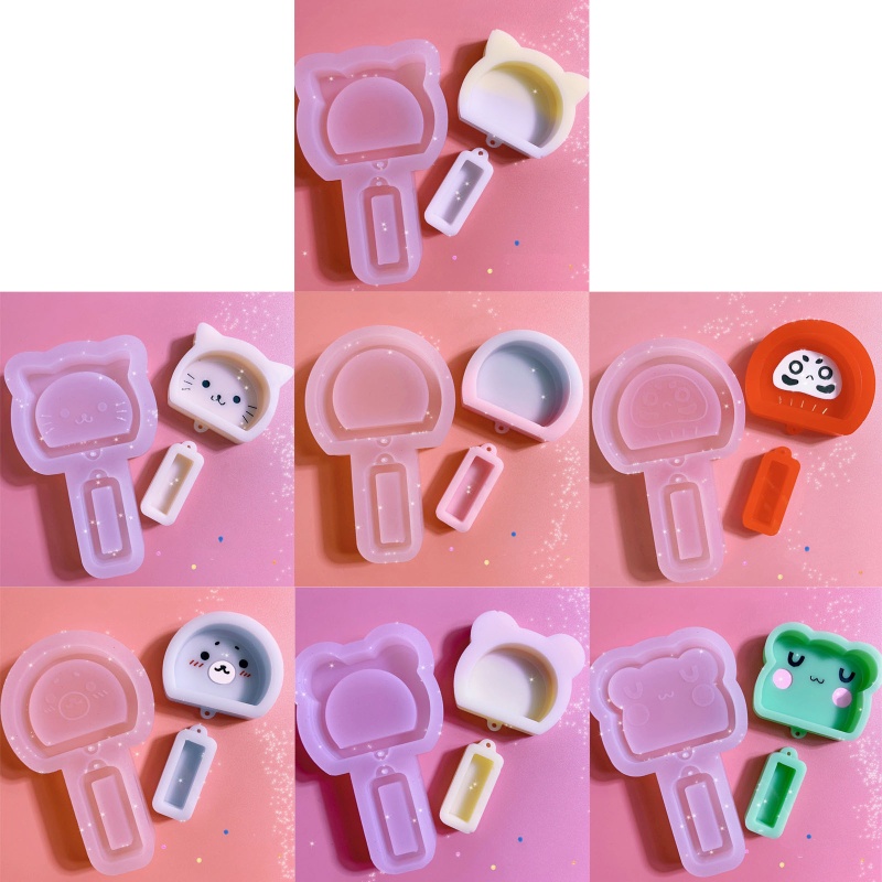 Khuôn Silicone Làm Chuông Gió Resin Epoxy Hình Thú/Gấu/Gấu DIY Treo Tường