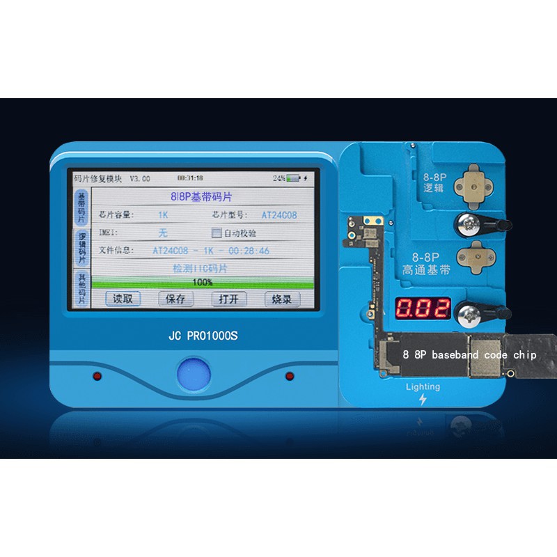Đế JC đọc/ghi Eeprom (Logic và Baseband) cho iPh.one 8/8P